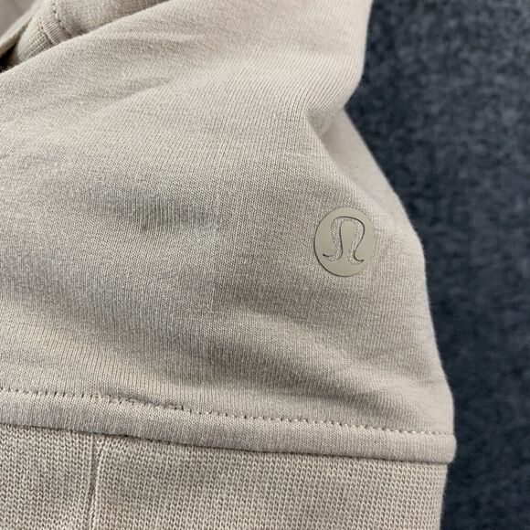 Lululemon City Sweat Pullover Hoodie Men Small Performance Casual Beige - Picture 5 of 10